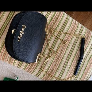 Lily Pulitzer purse black snap closure